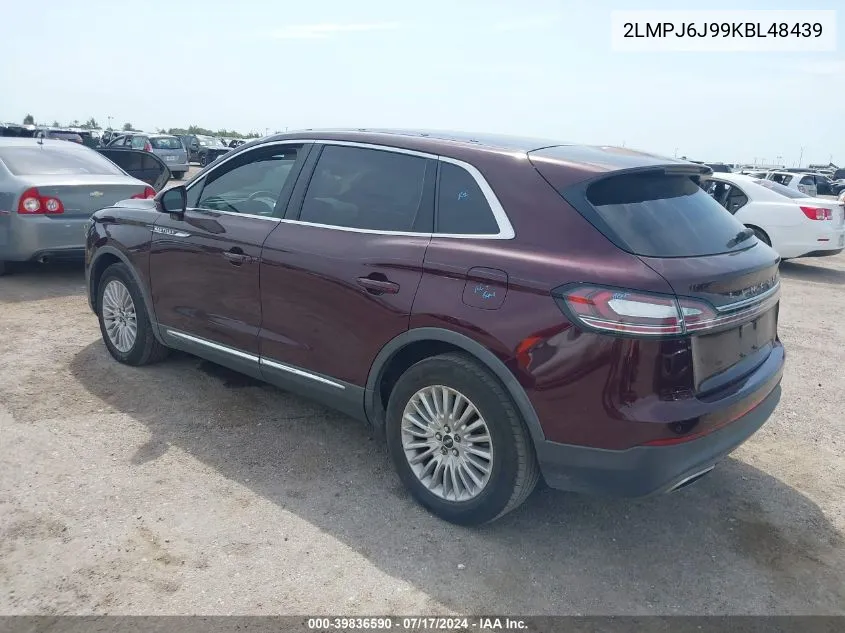 2LMPJ6J99KBL48439 2019 Lincoln Nautilus Standard