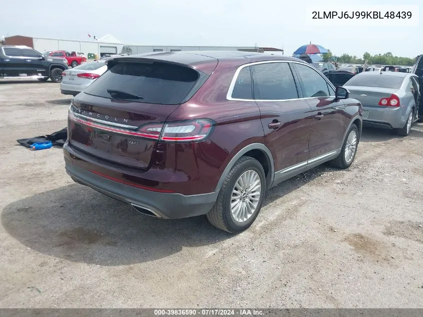 2LMPJ6J99KBL48439 2019 Lincoln Nautilus Standard