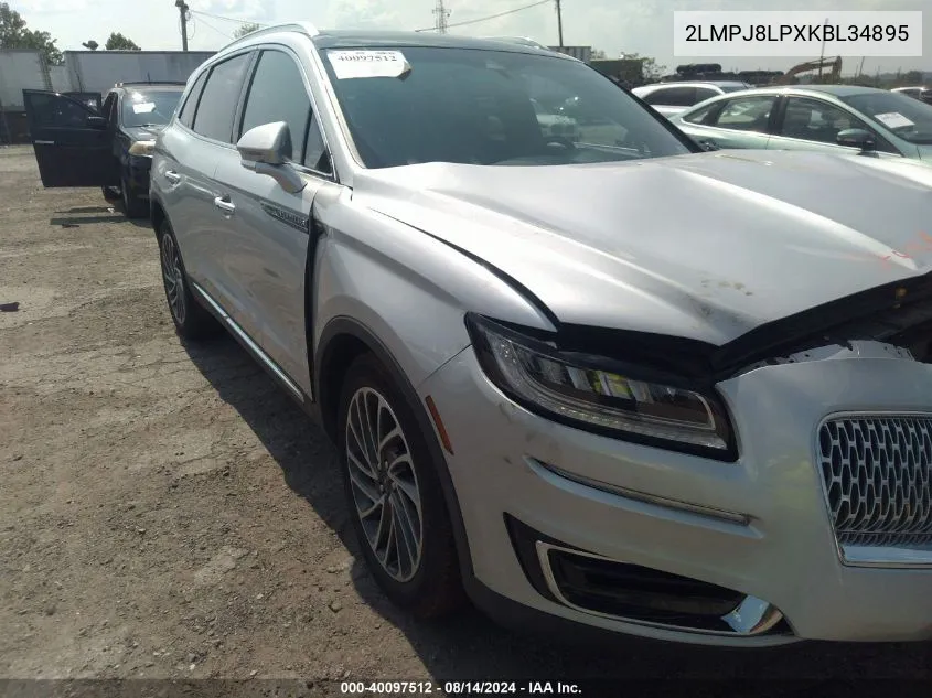 2019 Lincoln Nautilus Reserve VIN: 2LMPJ8LPXKBL34895 Lot: 40097512