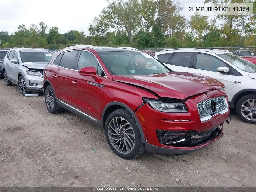 2019 Lincoln Nautilus Reserve VIN: 2LMPJ8L91KBL41364 Lot: 40205343