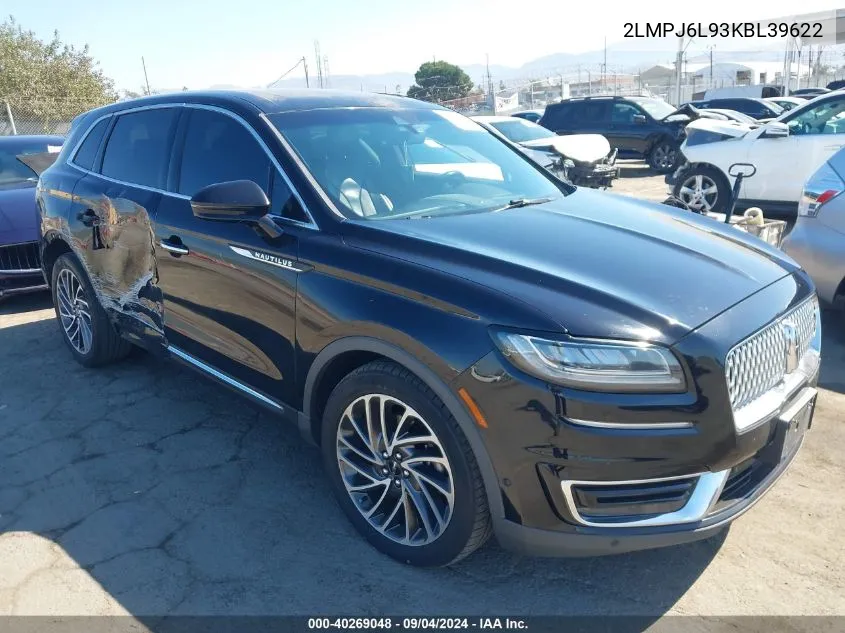 2019 Lincoln Nautilus Reserve VIN: 2LMPJ6L93KBL39622 Lot: 40269048