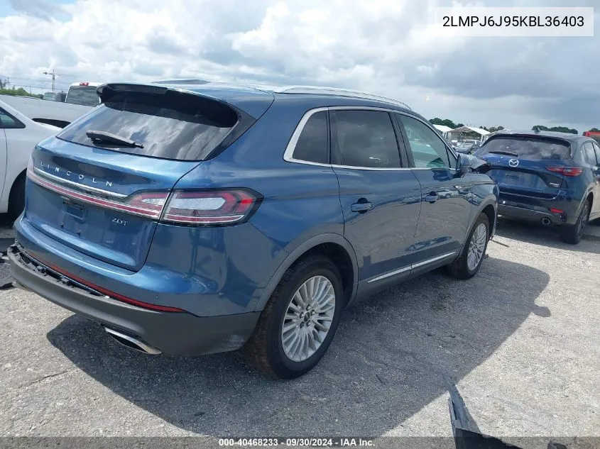 2LMPJ6J95KBL36403 2019 Lincoln Nautilus