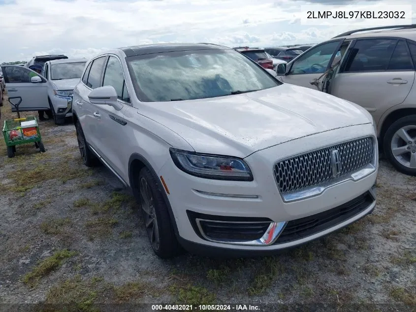 2019 Lincoln Nautilus Reserve VIN: 2LMPJ8L97KBL23032 Lot: 40482021