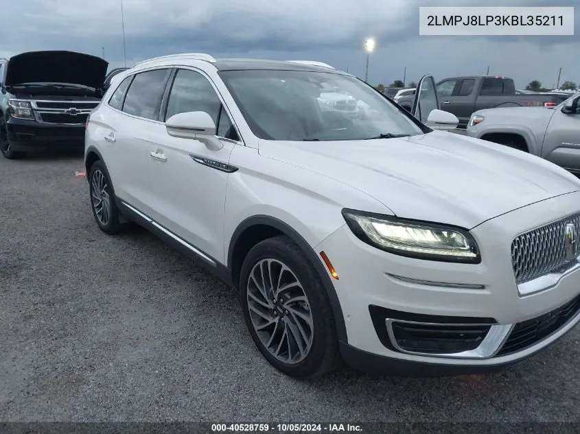 2019 Lincoln Nautilus Reserve VIN: 2LMPJ8LP3KBL35211 Lot: 40528759