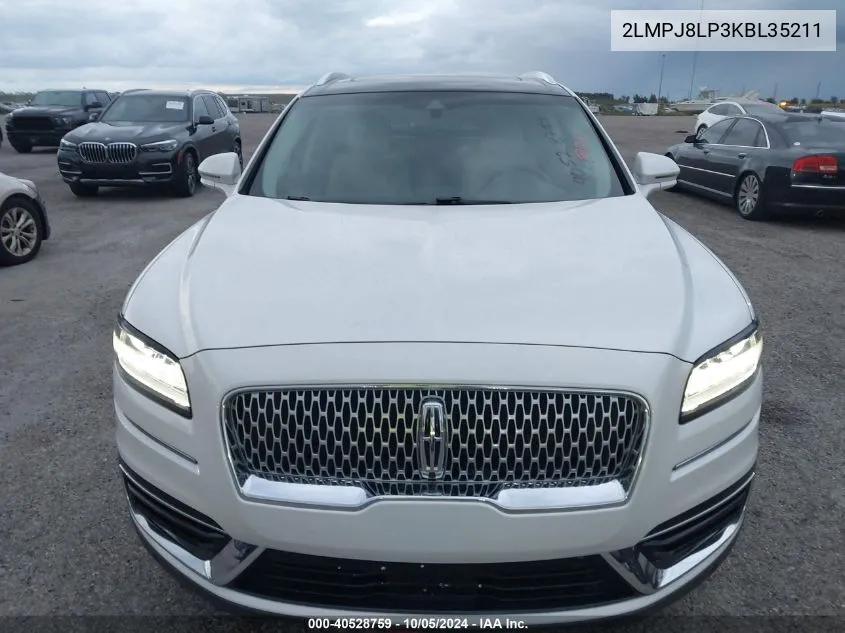 2LMPJ8LP3KBL35211 2019 Lincoln Nautilus Reserve