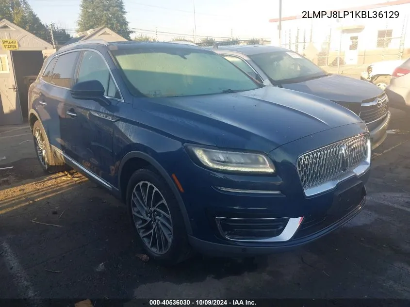 2019 Lincoln Nautilus Reserve VIN: 2LMPJ8LP1KBL36129 Lot: 40536030