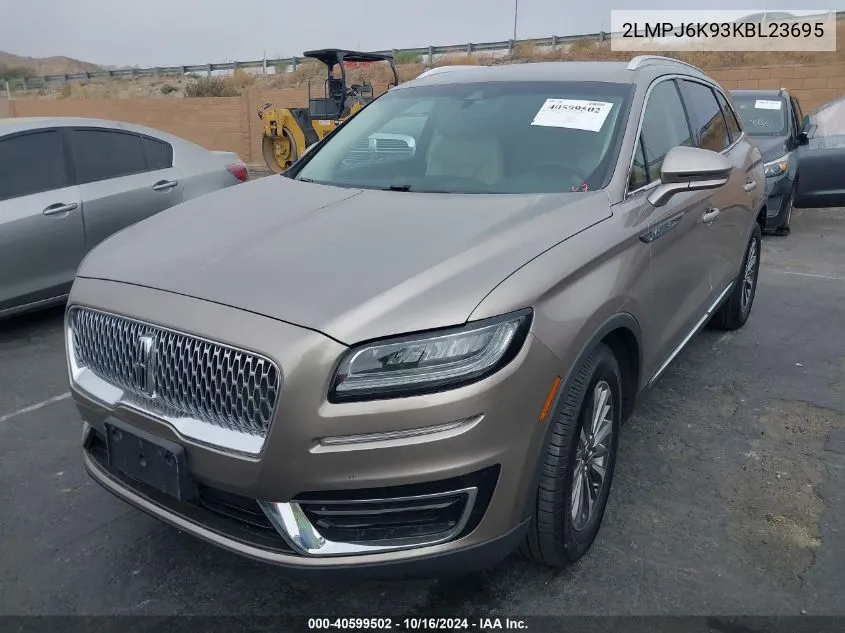 2LMPJ6K93KBL23695 2019 Lincoln Nautilus Select