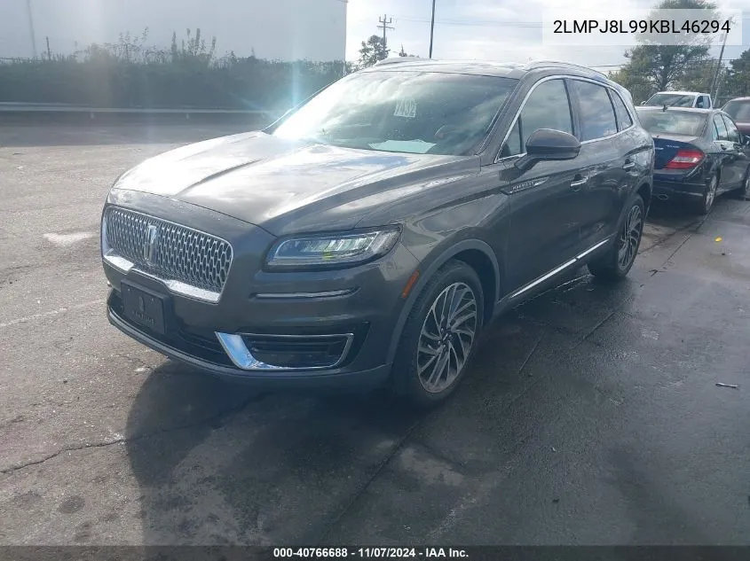 2019 Lincoln Nautilus Reserve VIN: 2LMPJ8L99KBL46294 Lot: 40766688