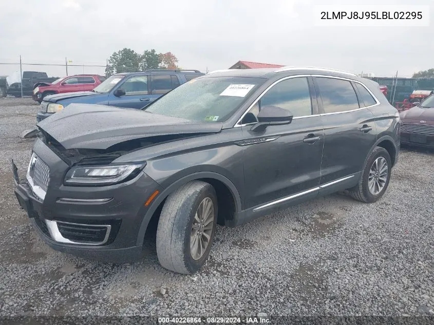 2020 Lincoln Nautilus Standard VIN: 2LMPJ8J95LBL02295 Lot: 40226864