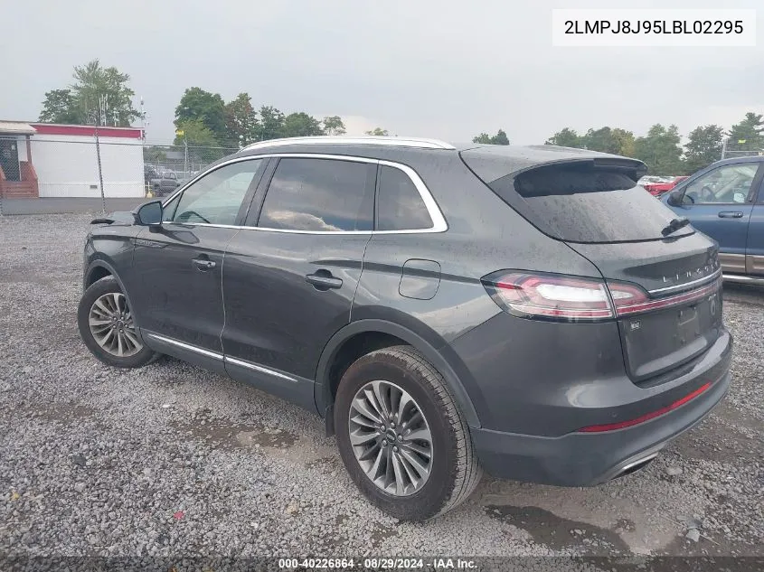 2020 Lincoln Nautilus Standard VIN: 2LMPJ8J95LBL02295 Lot: 40226864