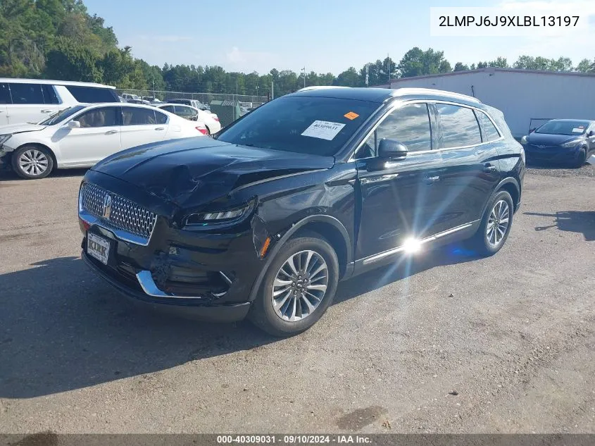 2020 Lincoln Nautilus VIN: 2LMPJ6J9XLBL13197 Lot: 40309031