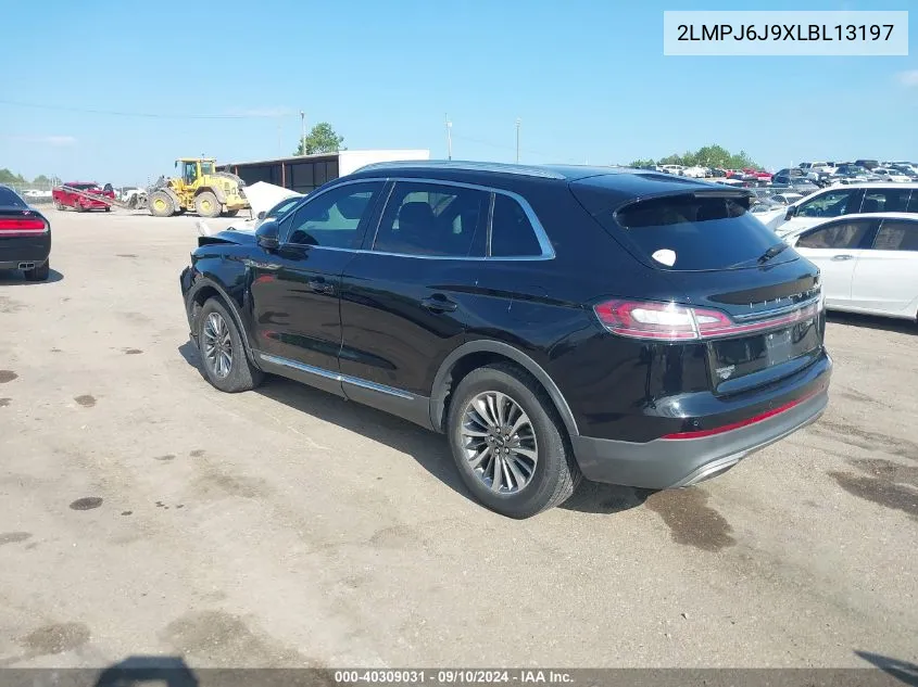 2020 Lincoln Nautilus VIN: 2LMPJ6J9XLBL13197 Lot: 40309031