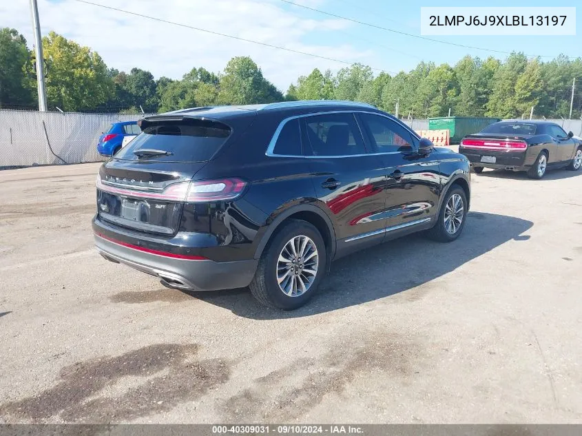 2020 Lincoln Nautilus VIN: 2LMPJ6J9XLBL13197 Lot: 40309031