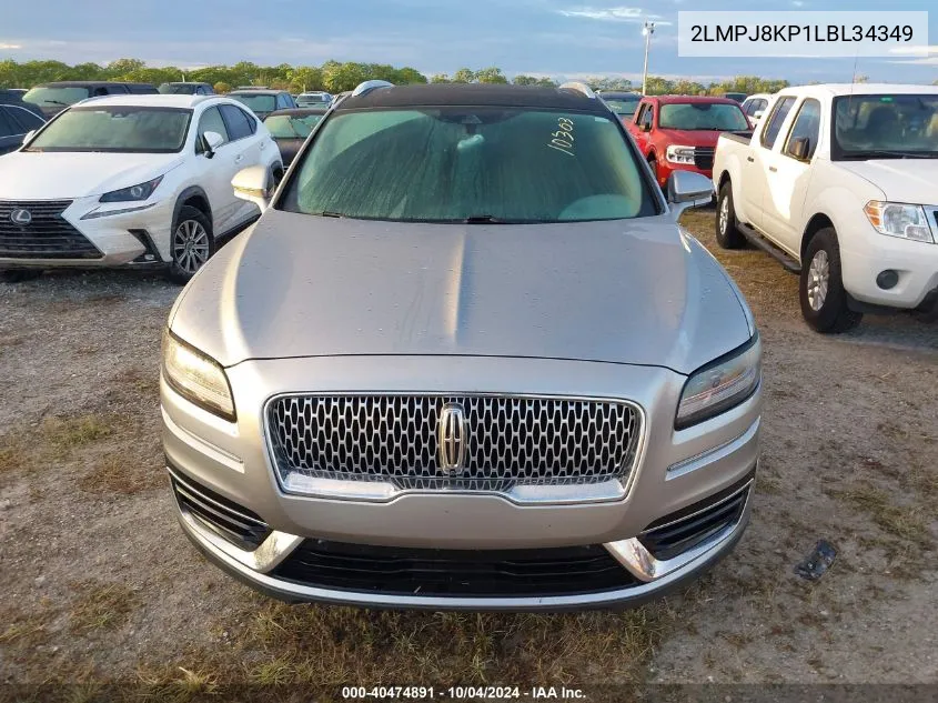 2020 Lincoln Nautilus Reserve VIN: 2LMPJ8KP1LBL34349 Lot: 40474891