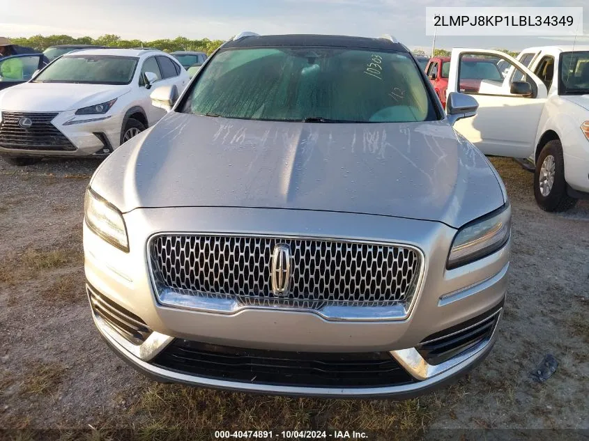 2020 Lincoln Nautilus Reserve VIN: 2LMPJ8KP1LBL34349 Lot: 40474891