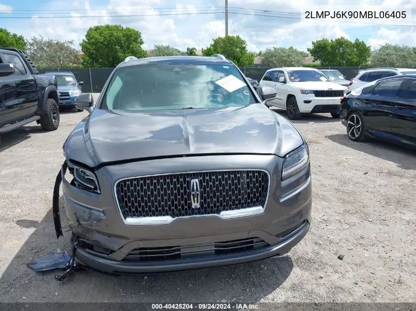 2021 Lincoln Nautilus Reserve VIN: 2LMPJ6K90MBL06405 Lot: 40425204