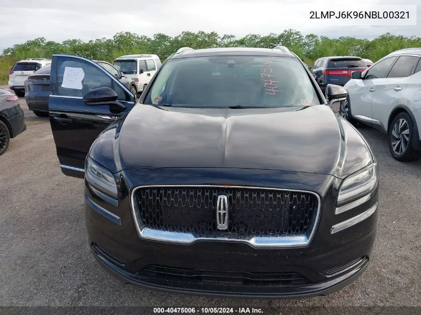 2022 Lincoln Nautilus Reserve VIN: 2LMPJ6K96NBL00321 Lot: 40475006