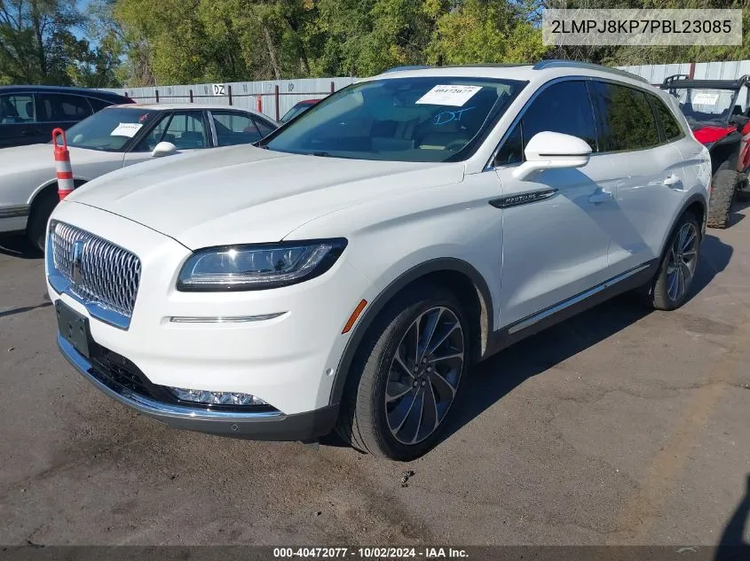 2023 Lincoln Nautilus Reserve VIN: 2LMPJ8KP7PBL23085 Lot: 40472077