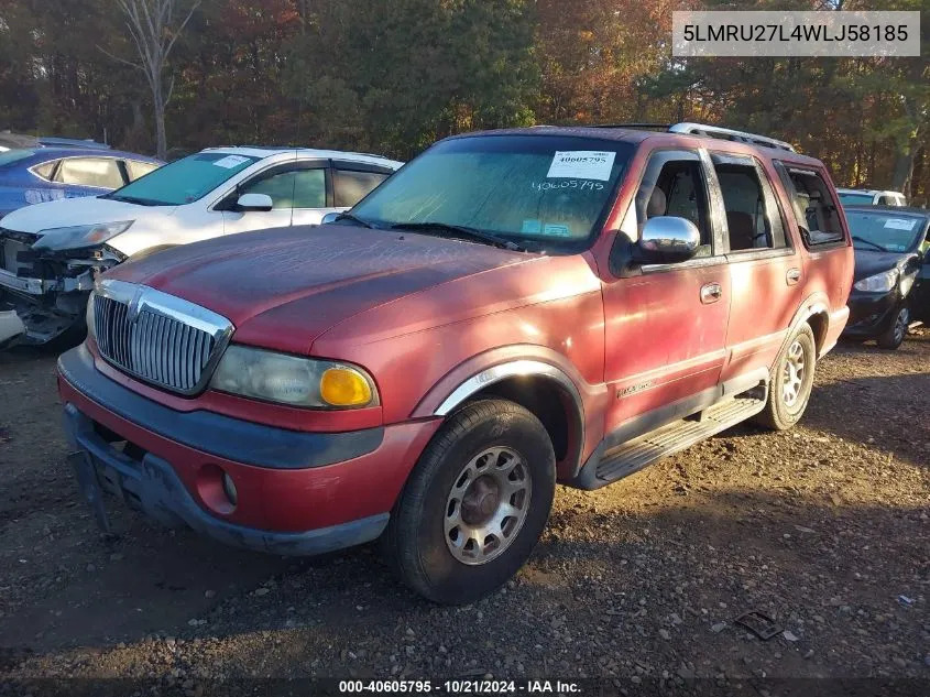 1998 Lincoln Navigator VIN: 5LMRU27L4WLJ58185 Lot: 40605795