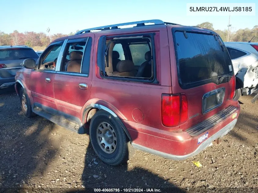 1998 Lincoln Navigator VIN: 5LMRU27L4WLJ58185 Lot: 40605795