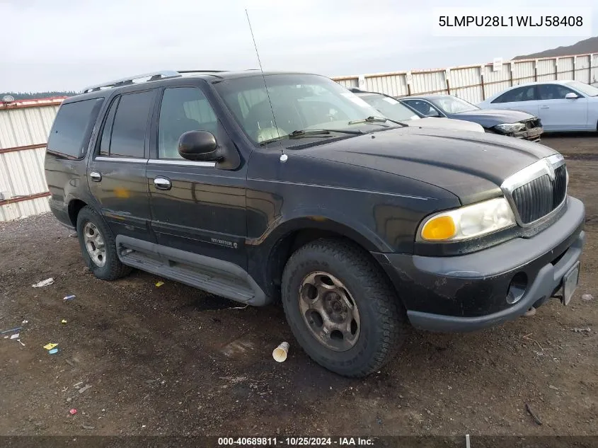 1998 Lincoln Navigator VIN: 5LMPU28L1WLJ58408 Lot: 40689811