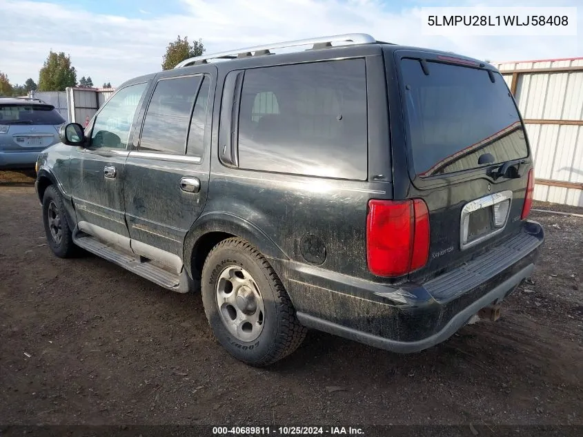 1998 Lincoln Navigator VIN: 5LMPU28L1WLJ58408 Lot: 40689811