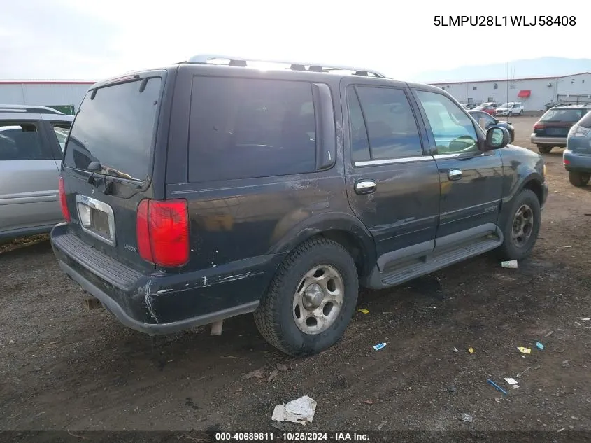 1998 Lincoln Navigator VIN: 5LMPU28L1WLJ58408 Lot: 40689811