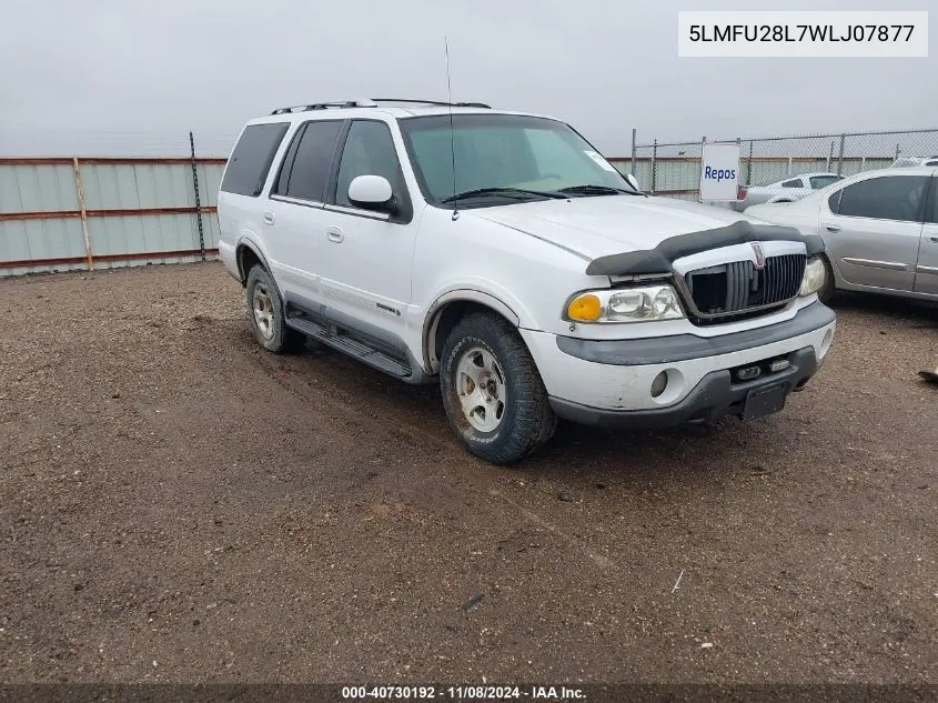 1998 Lincoln Navigator VIN: 5LMFU28L7WLJ07877 Lot: 40730192