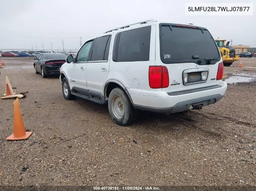 1998 Lincoln Navigator VIN: 5LMFU28L7WLJ07877 Lot: 40730192