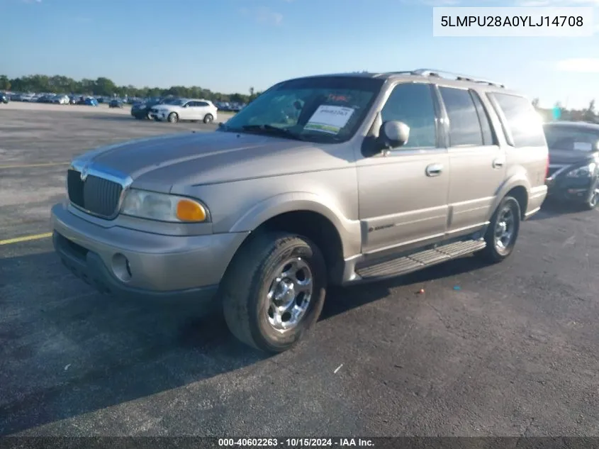 2000 Lincoln Navigator VIN: 5LMPU28A0YLJ14708 Lot: 40602263