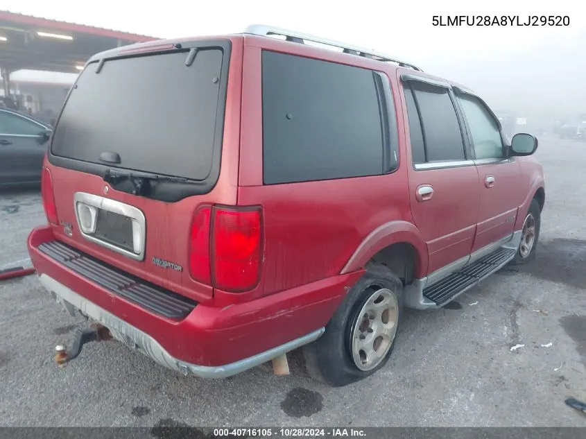 2000 Lincoln Navigator VIN: 5LMFU28A8YLJ29520 Lot: 40716105