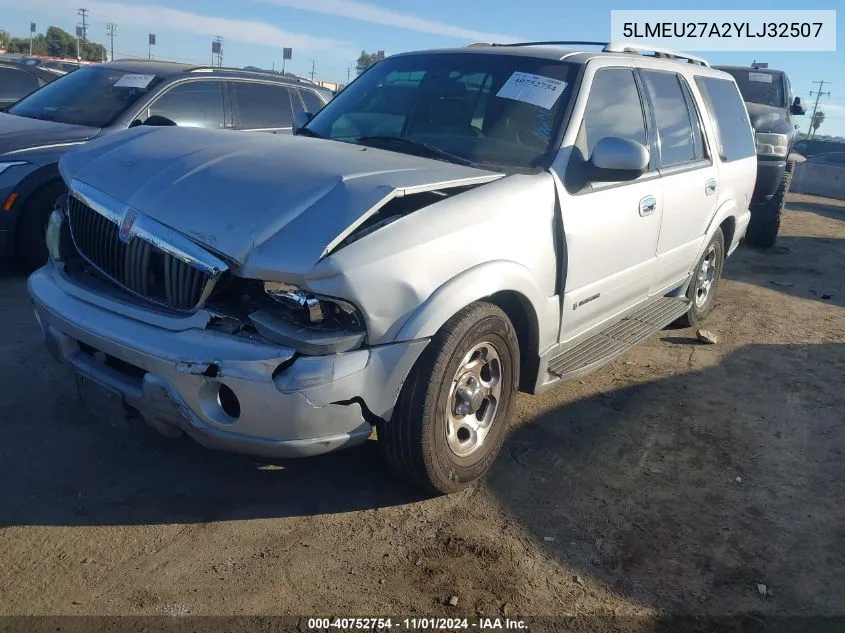 2000 Lincoln Navigator VIN: 5LMEU27A2YLJ32507 Lot: 40752754