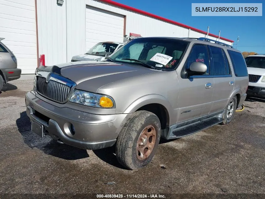 5LMFU28RX2LJ15292 2002 Lincoln Navigator