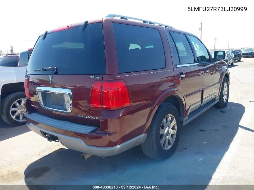 2003 Lincoln Navigator VIN: 5LMFU27R73LJ20999 Lot: 40336213