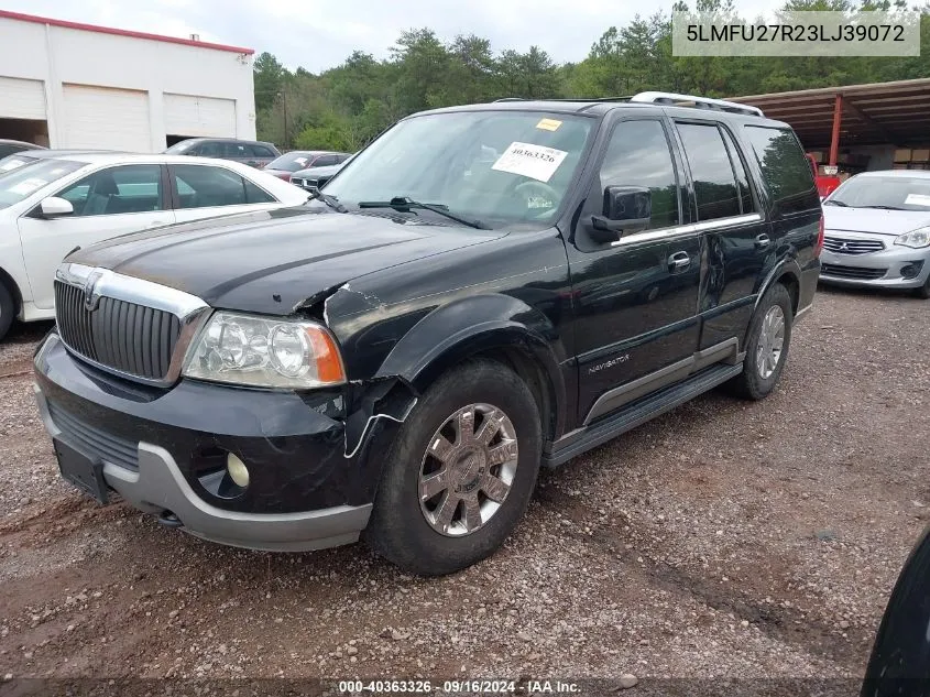 2003 Lincoln Navigator VIN: 5LMFU27R23LJ39072 Lot: 40363326