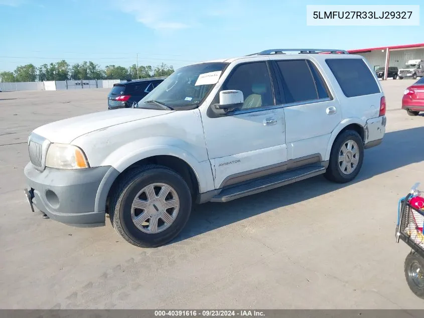 2003 Lincoln Navigator VIN: 5LMFU27R33LJ29327 Lot: 40391616