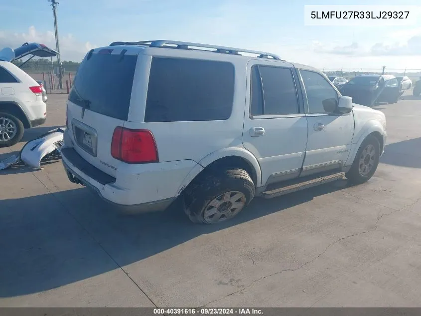 2003 Lincoln Navigator VIN: 5LMFU27R33LJ29327 Lot: 40391616