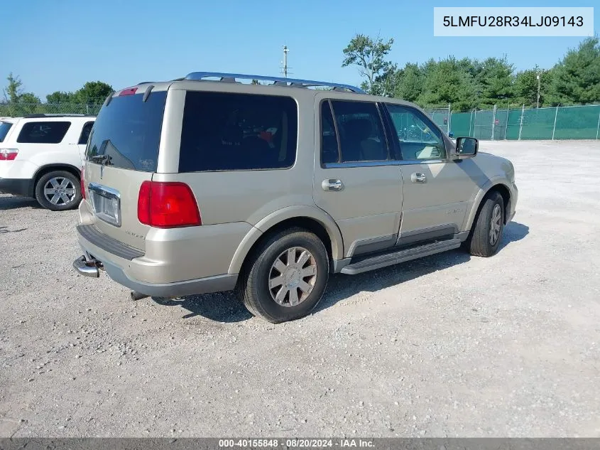 2004 Lincoln Navigator VIN: 5LMFU28R34LJ09143 Lot: 40155848