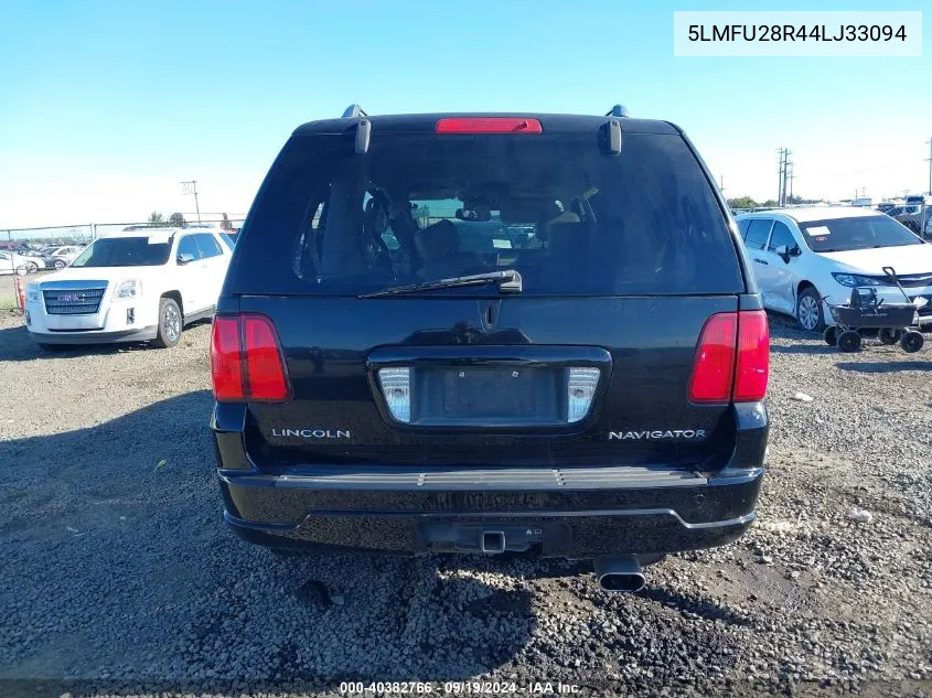 2004 Lincoln Navigator VIN: 5LMFU28R44LJ33094 Lot: 40382766