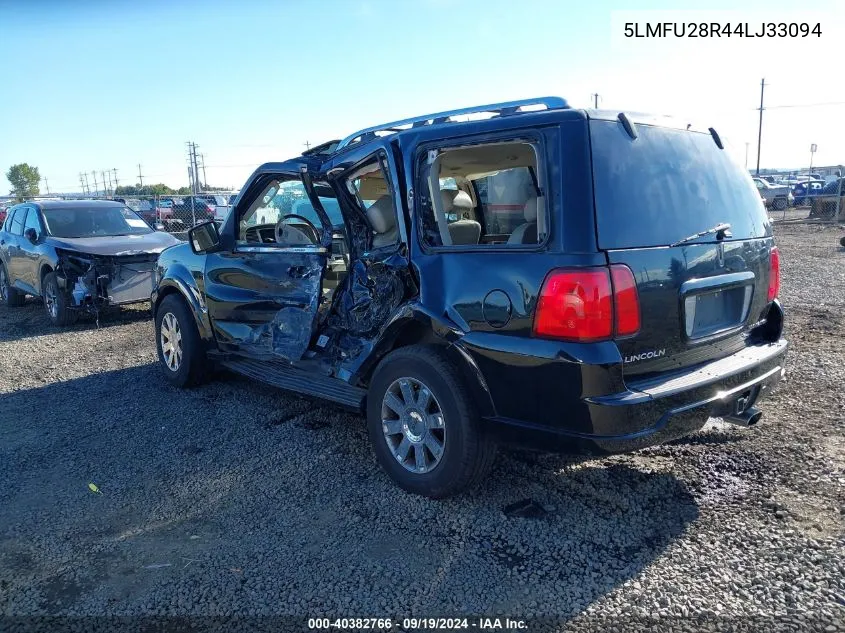 2004 Lincoln Navigator VIN: 5LMFU28R44LJ33094 Lot: 40382766