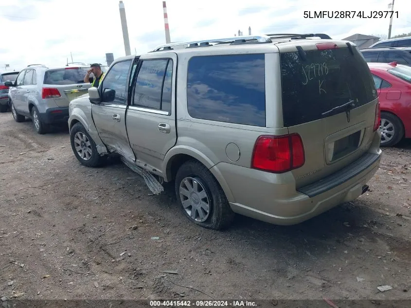 2004 Lincoln Navigator VIN: 5LMFU28R74LJ29771 Lot: 40415442