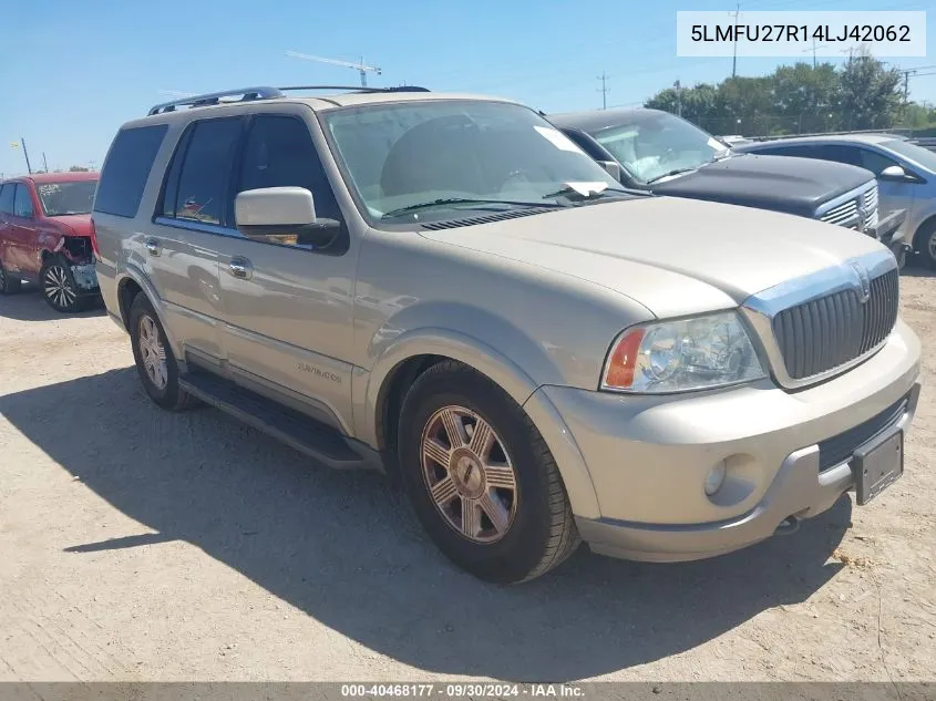 2004 Lincoln Navigator VIN: 5LMFU27R14LJ42062 Lot: 40468177