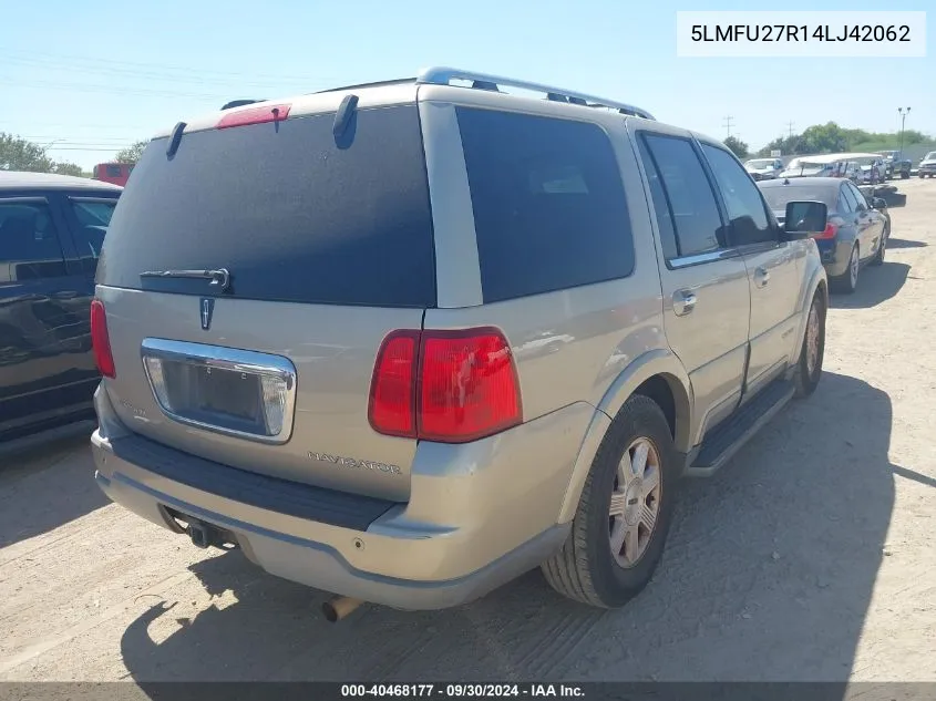 2004 Lincoln Navigator VIN: 5LMFU27R14LJ42062 Lot: 40468177