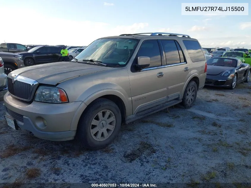 2004 Lincoln Navigator VIN: 5LMFU27R74LJ15500 Lot: 40507053