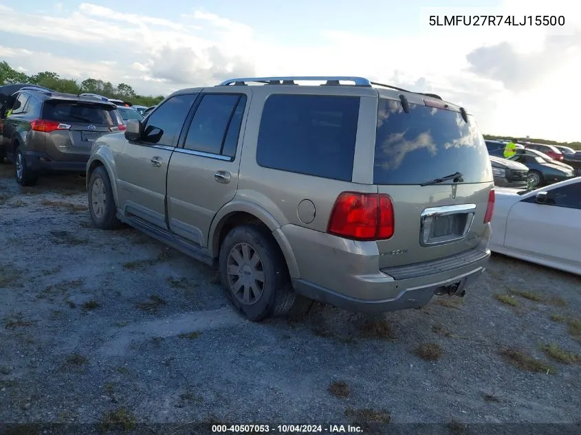 2004 Lincoln Navigator VIN: 5LMFU27R74LJ15500 Lot: 40507053