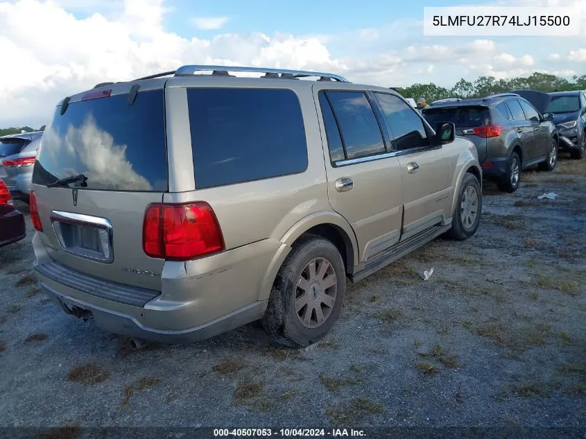 2004 Lincoln Navigator VIN: 5LMFU27R74LJ15500 Lot: 40507053