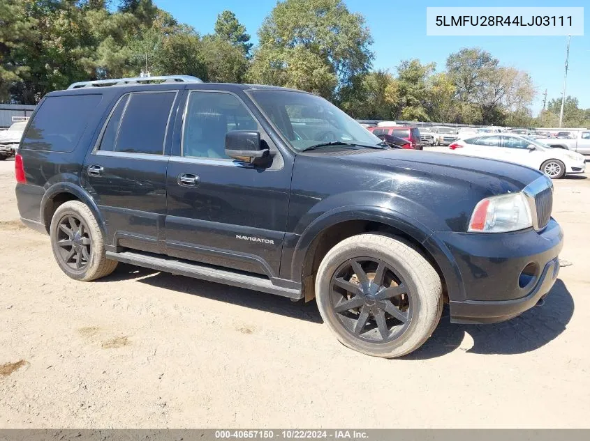 2004 Lincoln Navigator VIN: 5LMFU28R44LJ03111 Lot: 40657150