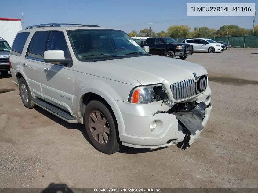 2004 Lincoln Navigator VIN: 5LMFU27R14LJ41106 Lot: 40679353