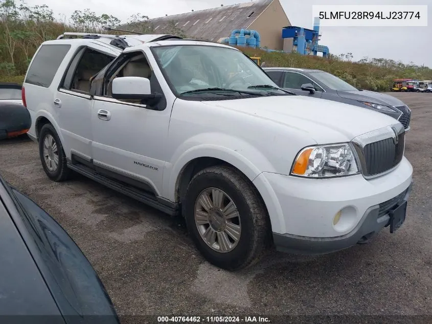 2004 Lincoln Navigator Ultimate VIN: 5LMFU28R94LJ23774 Lot: 40764462