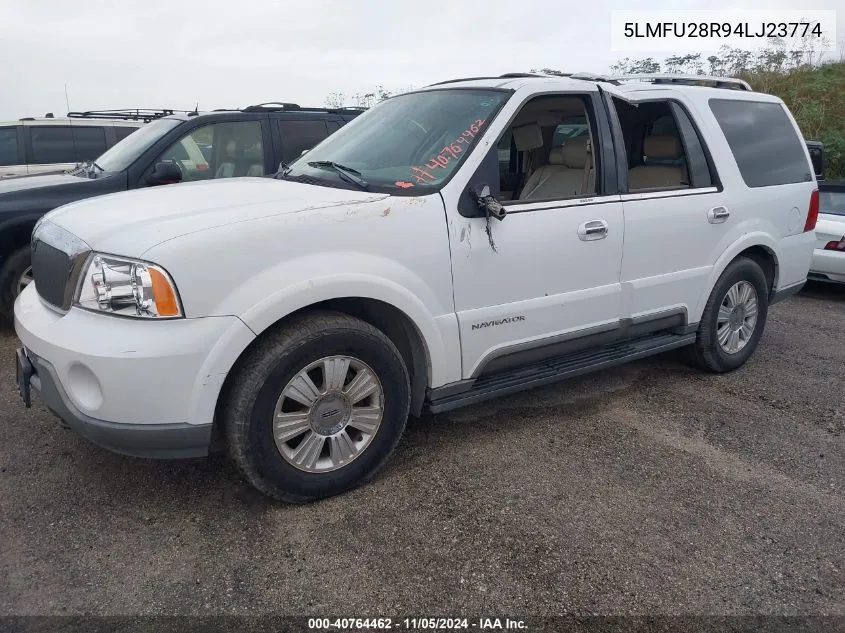 2004 Lincoln Navigator Ultimate VIN: 5LMFU28R94LJ23774 Lot: 40764462